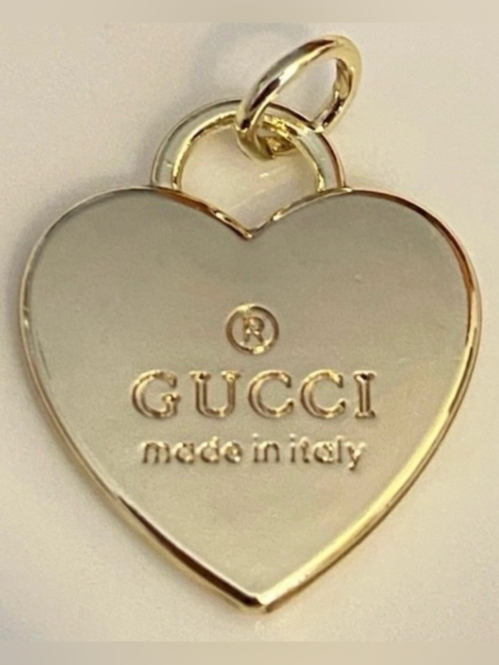 Gucci Gold Heart Pendant Charm